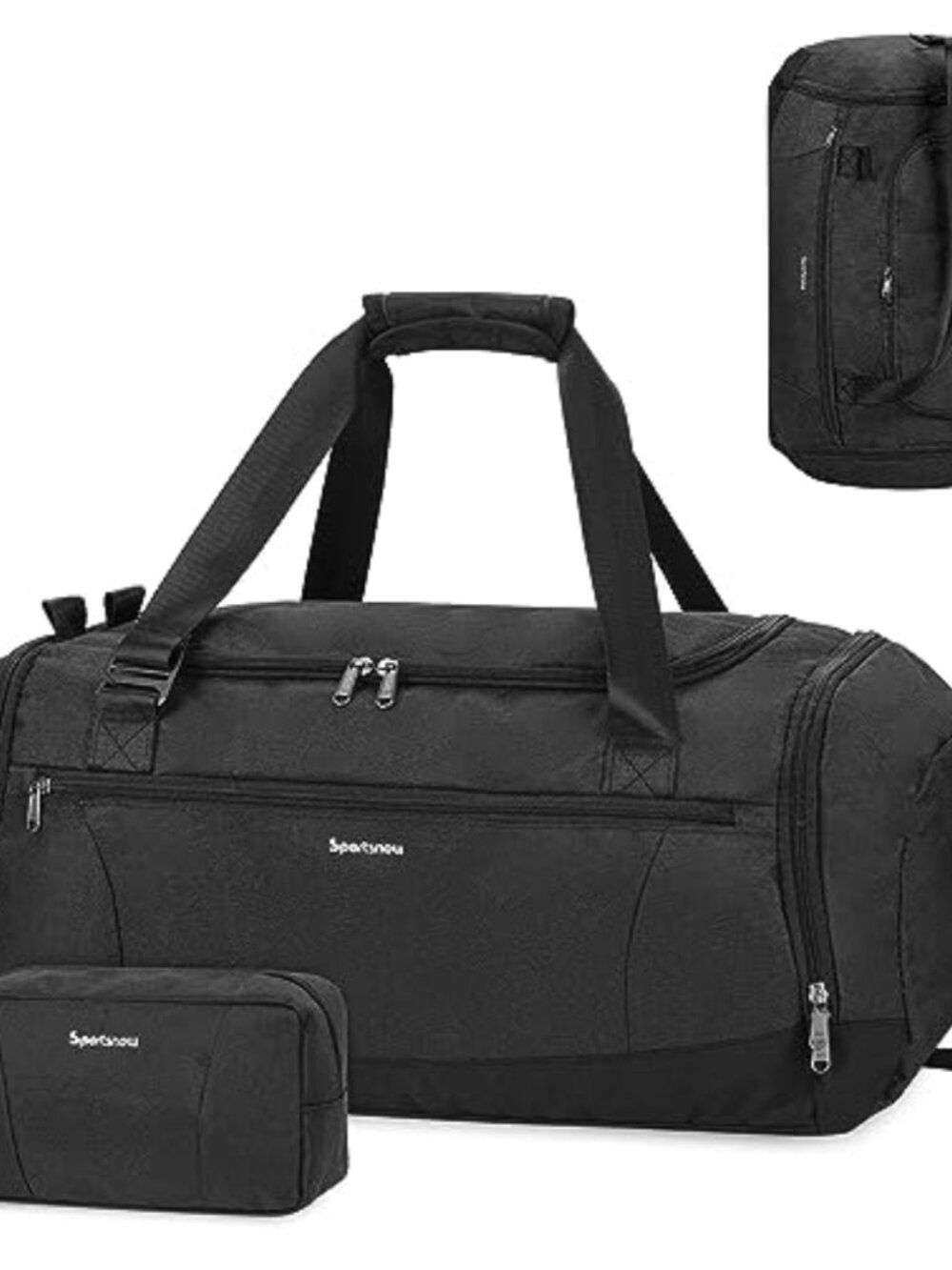 43L Gym Duffle Bag with Shoe & Wet Compartments, Toiletry Bag, Travel Backpack